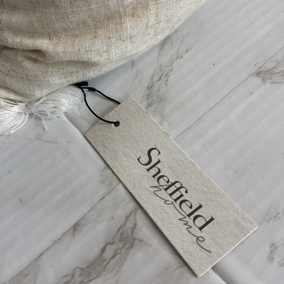 Sheffield Home Textured Cream cottagecore bumble bee mushrooms flowers pillow - Picture 6 of 12